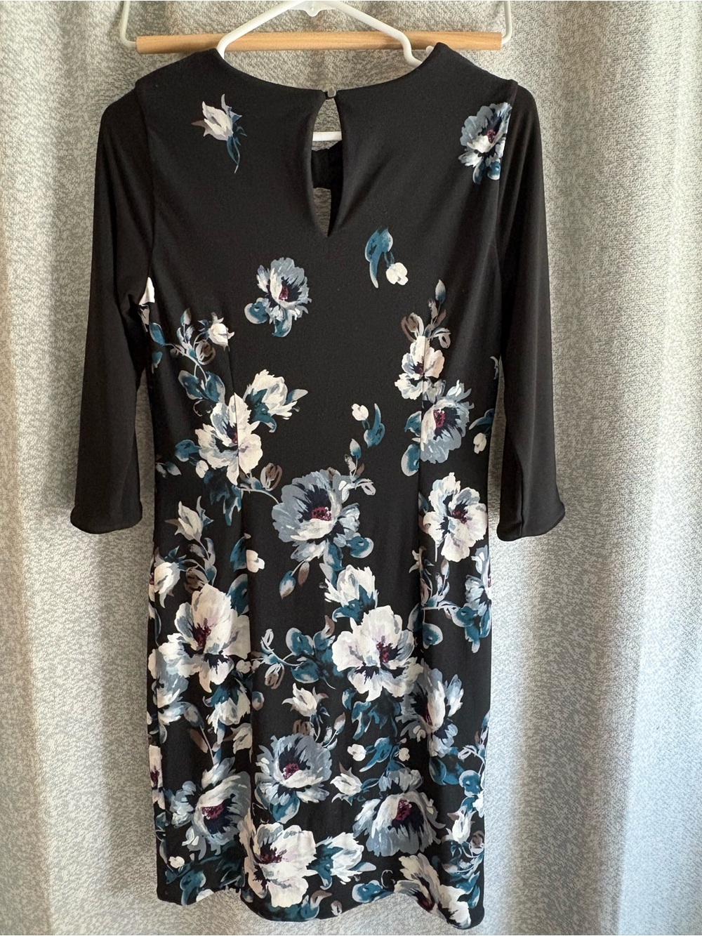 Black Floral Midi Dress